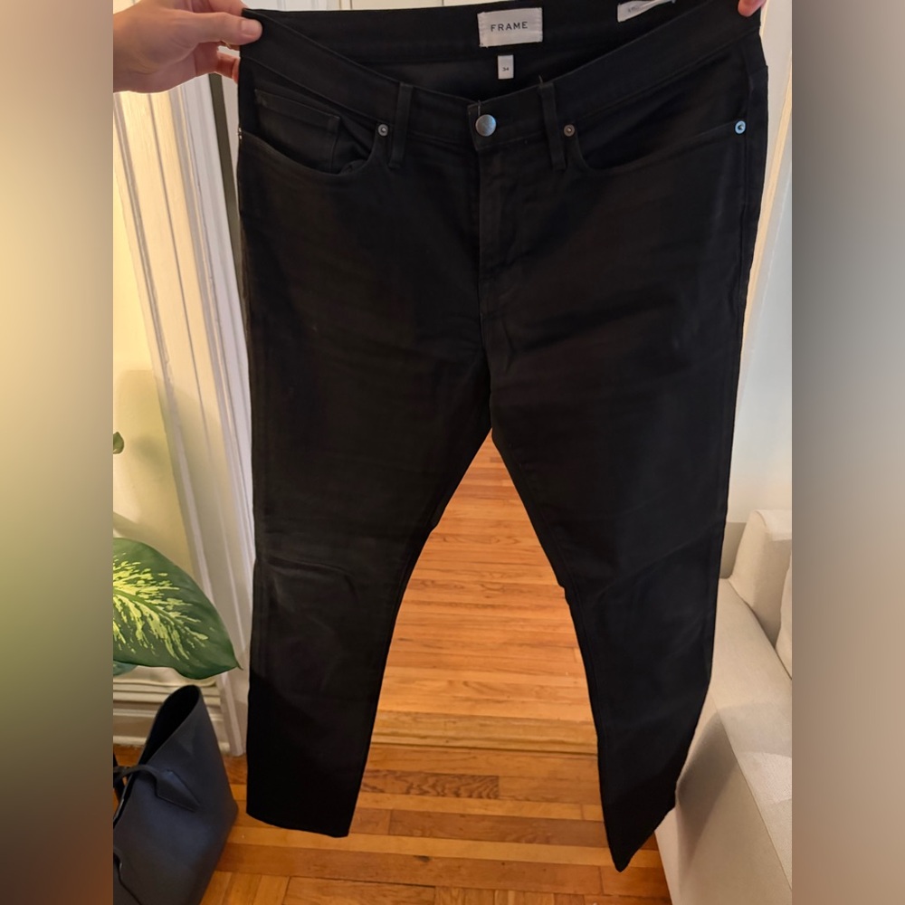 Men's Frame Black Jeans - L’Homme Skinny